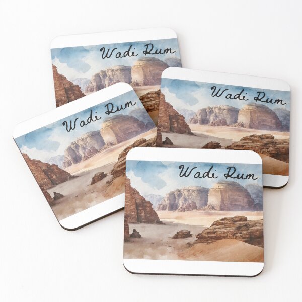 Artikelvorschau, Wadi Rum Aquarell Postkarte entworfen und verkauft von Anyaabroad.