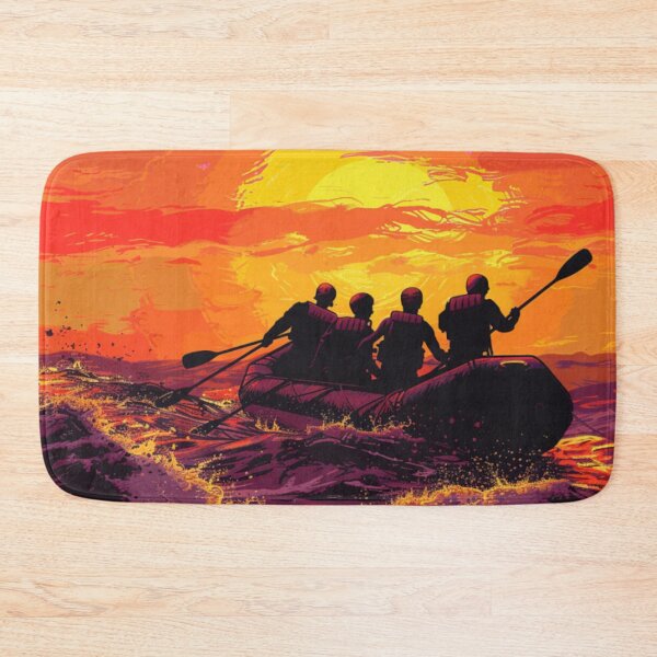 Item preview, Sunset gradient backdrop afters conquering challenging river Active Outdoors Inspired Art designed and sold by CDC40.