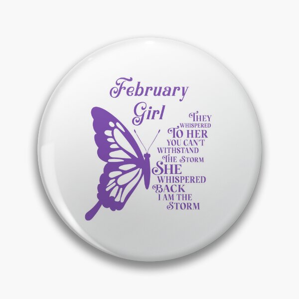 Item preview,  February Girl - purple butterfly - they whispered to her you cant withstand the storm designed and sold by EvaAngel.