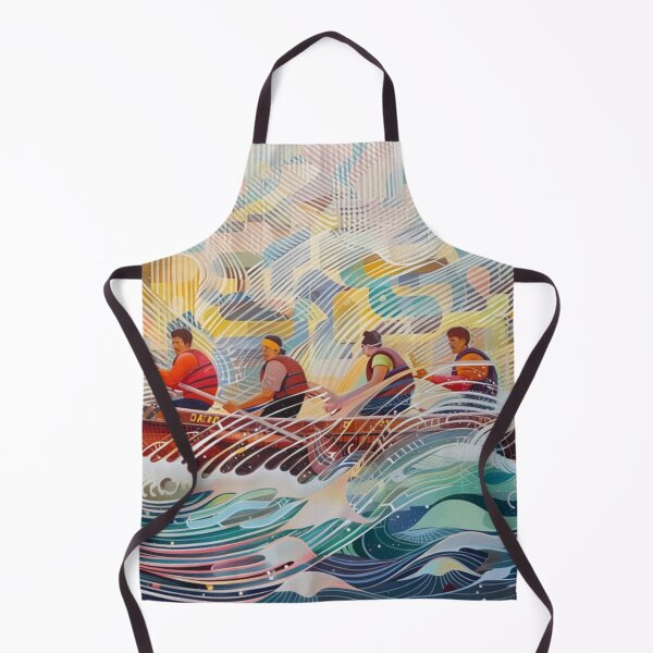 Item preview, Rafters tackling swirling waters geometric patterns Active Outdoors Inspired Art designed and sold by CDC40.