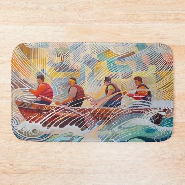 Item preview, Rafters tackling swirling waters geometric patterns Active Outdoors Inspired Art designed and sold by CDC40.