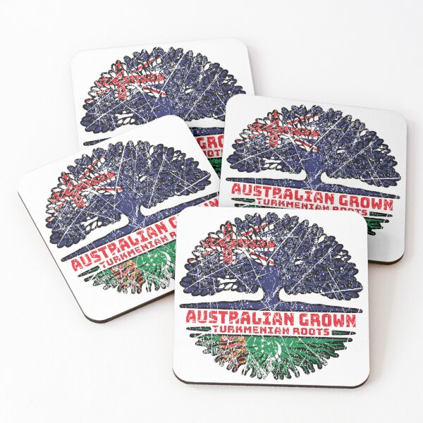 Item preview, Turkmenistan Turkmenian Australian Australia Tree Roots Flag designed and sold by FlagX.