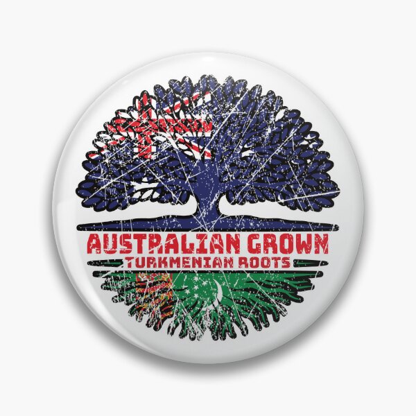 Item preview, Turkmenistan Turkmenian Australian Australia Tree Roots Flag designed and sold by FlagX.