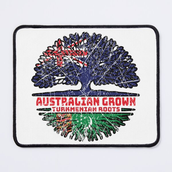 Item preview, Turkmenistan Turkmenian Australian Australia Tree Roots Flag designed and sold by FlagX.