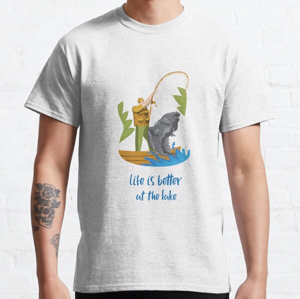 Vista previa del artículo con la obra «La vida es mejor en el lago.», diseñado y vendido por Rae12024.