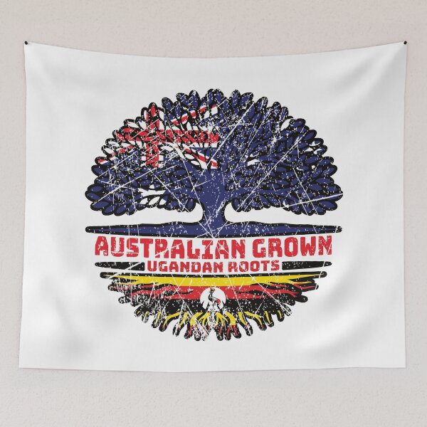 Item preview, Uganda Ugandan Australian Australia Tree Roots Flag designed and sold by FlagX.