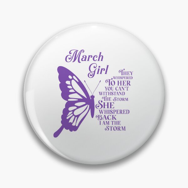 Item preview, March Girl - purple butterfly - they whispered to her you cant withstand the storm designed and sold by EvaAngel.