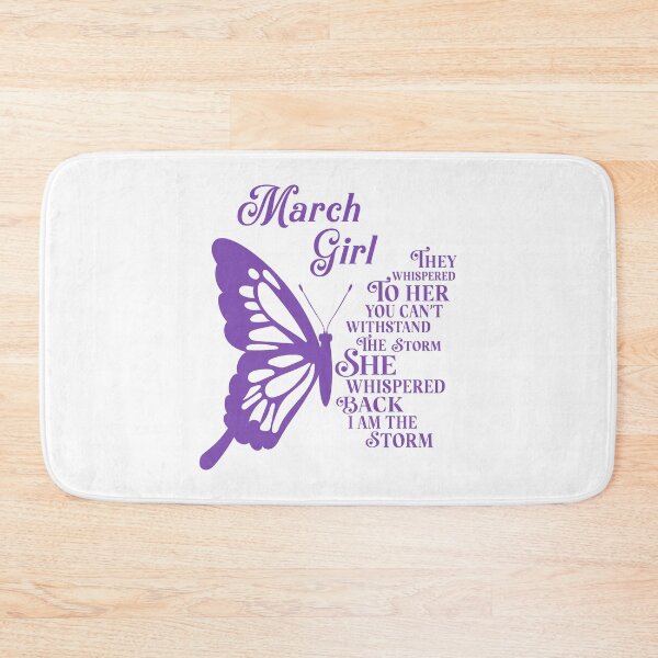 Item preview, March Girl - purple butterfly - they whispered to her you cant withstand the storm designed and sold by EvaAngel.