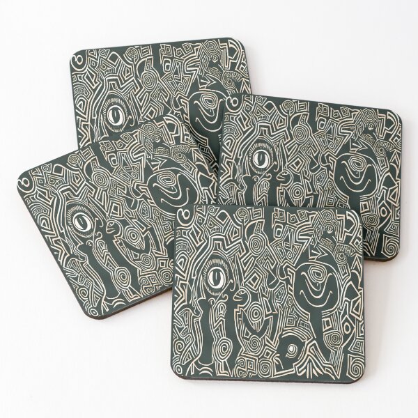 Item preview, Abstract Jungle: Faces and Patterns designed and sold by Omar Lopez-Rincon.