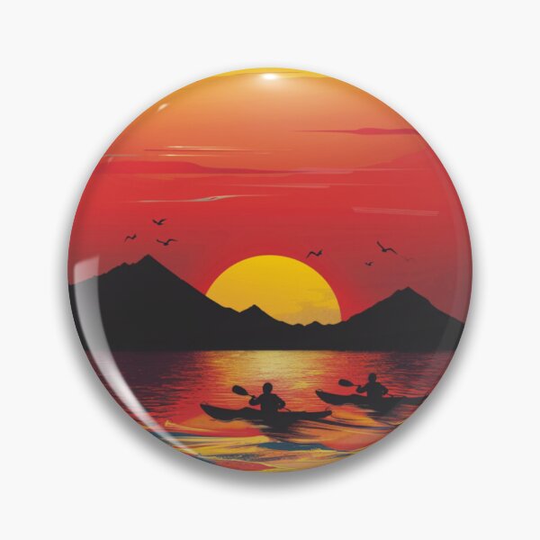 Item preview, Sunset gradient backdrop afters conquering challenging river Active Outdoors Inspired Art designed and sold by CDC40.