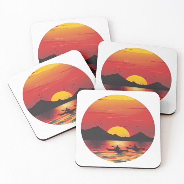 Item preview, Sunset gradient backdrop afters conquering challenging river Active Outdoors Inspired Art designed and sold by CDC40.