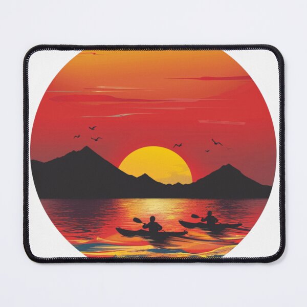 Item preview, Sunset gradient backdrop afters conquering challenging river Active Outdoors Inspired Art designed and sold by CDC40.