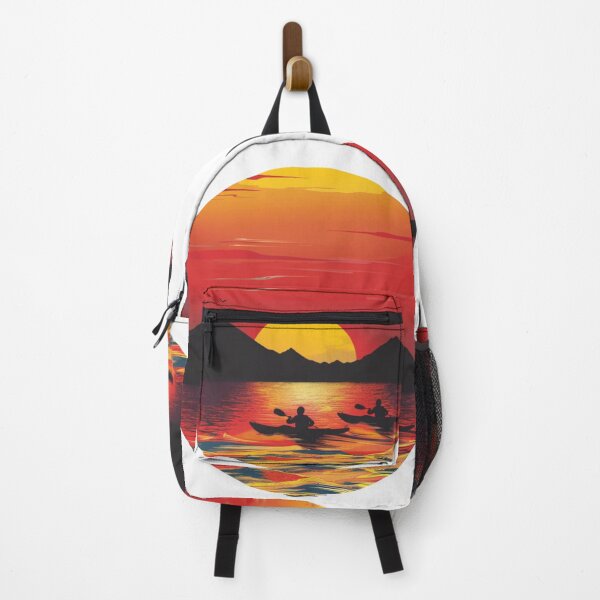 Item preview, Sunset gradient backdrop afters conquering challenging river Active Outdoors Inspired Art designed and sold by CDC40.