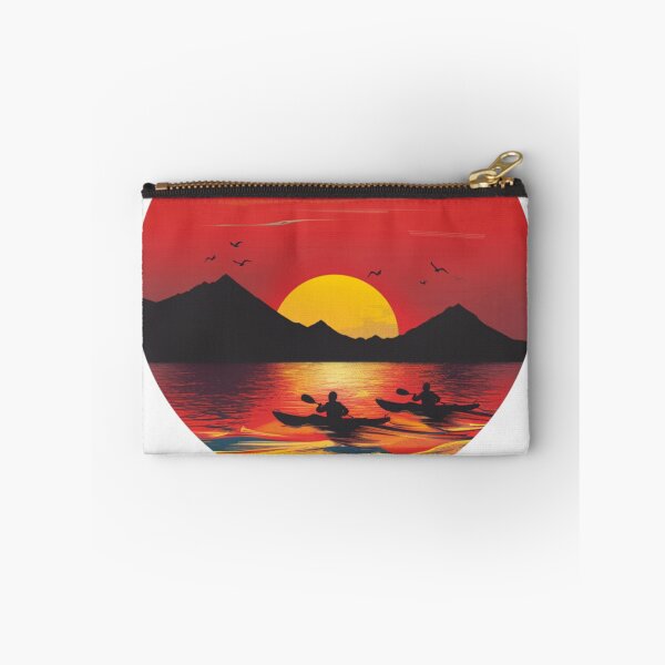 Artikelvorschau, Sonnenuntergang mit Farbverlauf im Hintergrund nach der Eroberung eines herausfordernden Flusses Aktiv im Freien inspirierte Kunst entworfen und verkauft von CDC40.