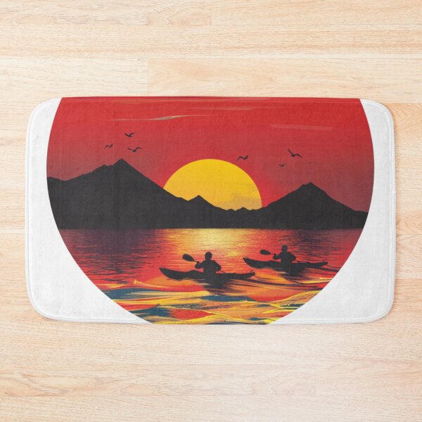 Item preview, Sunset gradient backdrop afters conquering challenging river Active Outdoors Inspired Art designed and sold by CDC40.