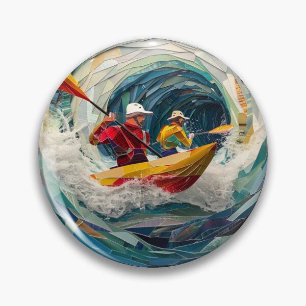 Item preview, Rafters tackling swirling waters geometric patterns Active Outdoors Inspired Art designed and sold by CDC40.