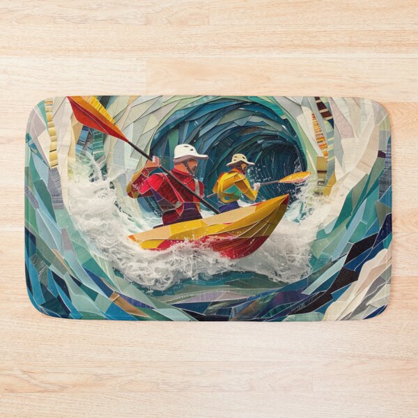 Item preview, Rafters tackling swirling waters geometric patterns Active Outdoors Inspired Art designed and sold by CDC40.