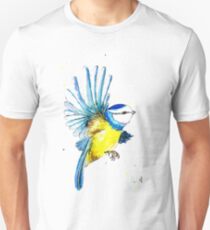 Watercolour Blue Tit Unisex T-Shirt