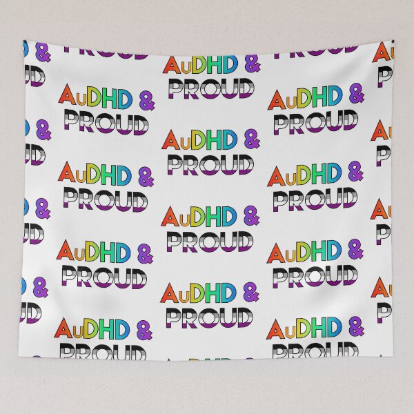 Item preview, AuDHD & proud - asexual designed and sold by ramsaybaggins.