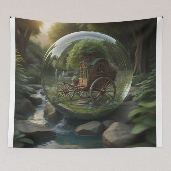 Item preview, Enchanted Wilderness: Sunlit Glass Orb Wagon Wheel designed and sold by EnchantedVista.