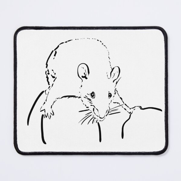 Item preview, Little rat black and white sketch designed and sold by Osting.