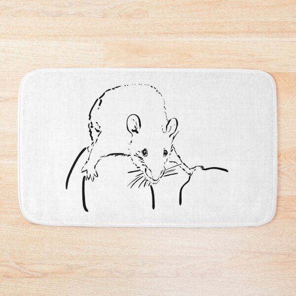 Item preview, Little rat black and white sketch designed and sold by Osting.