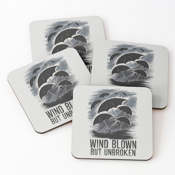 Item preview, Wind Blown But Unbroken - Umbrella Silhouette Design designed and sold by VoyteksDesigns.