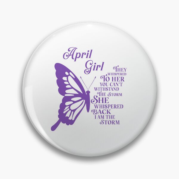 Item preview, April Girl - purple butterfly - they whispered to her you cant withstand the storm designed and sold by EvaAngel.
