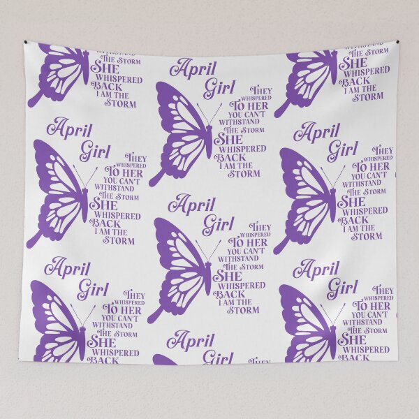 Item preview, April Girl - purple butterfly - they whispered to her you cant withstand the storm designed and sold by EvaAngel.
