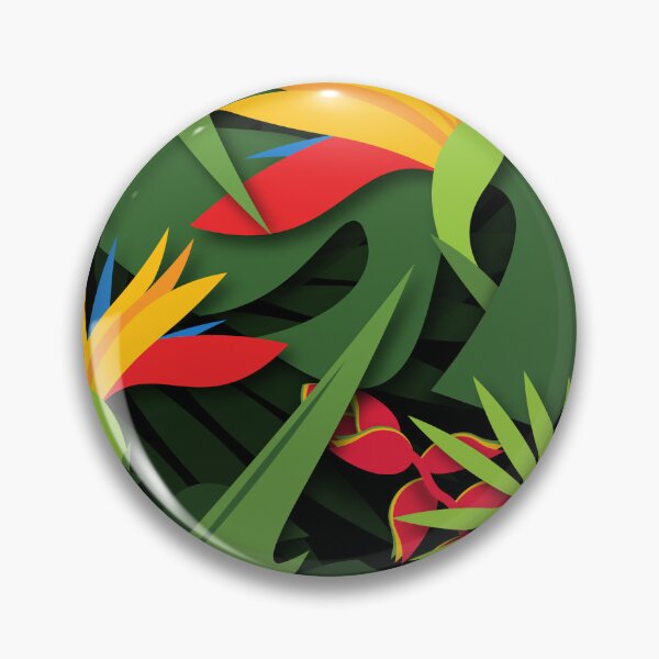 Item preview, tropical flower illustration background designed and sold by ArtKoh.
