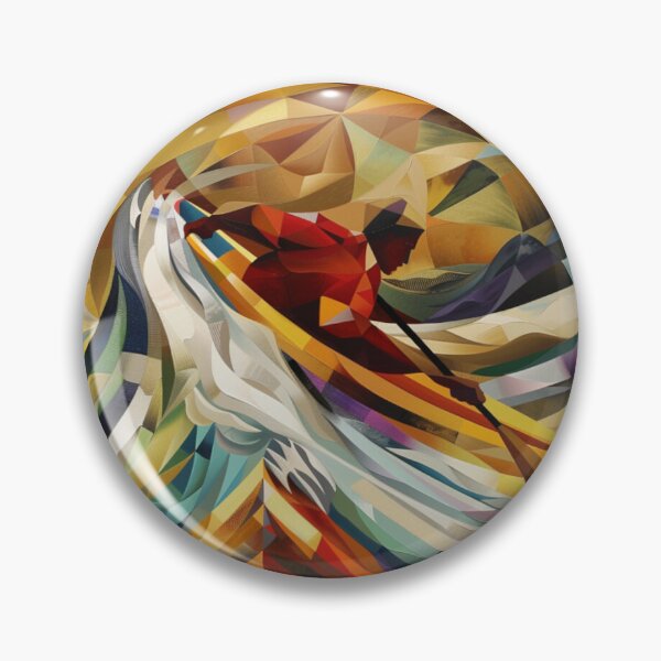 Item preview, Rafters tackling swirling waters geometric patterns Active Outdoors Inspired Art designed and sold by CDC40.