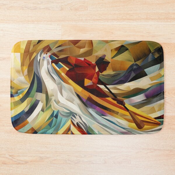 Item preview, Rafters tackling swirling waters geometric patterns Active Outdoors Inspired Art designed and sold by CDC40.