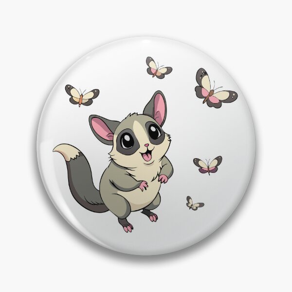 Item preview, Fluffy Sugar Glider Gliding Alongside a Flock of Butterflies designed and sold by omerfdln34.