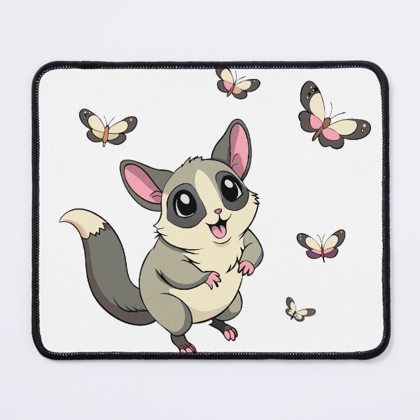 Item preview, Fluffy Sugar Glider Gliding Alongside a Flock of Butterflies designed and sold by omerfdln34.