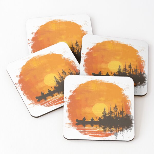 Item preview, Sunset gradient backdrop afters conquering challenging river Active Outdoors Inspired Art designed and sold by CDC40.