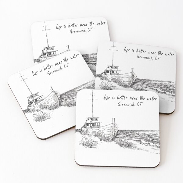 Item preview, Greenwich, CT Life is better near the water designed and sold by Marek Boltruczuk.
