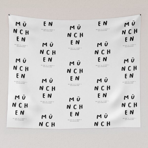 Item preview, München | Typography Design | Design Map Coordinates designed and sold by RM-Journey.