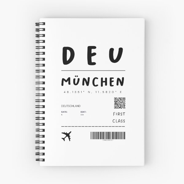 Item preview, München | Plane Ticket Design | Traveling | Tourists designed and sold by RM-Journey.