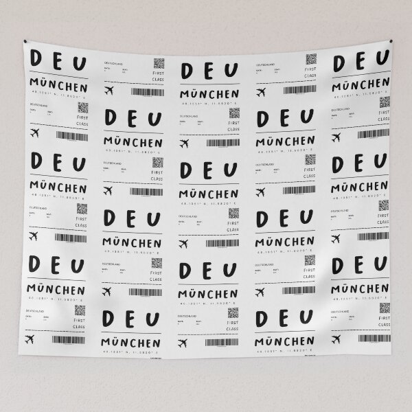 Item preview, München | Plane Ticket Design | Traveling | Tourists designed and sold by RM-Journey.