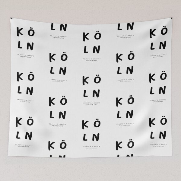 Item preview, Köln | Typography Design | Design Map Coordinates designed and sold by RM-Journey.