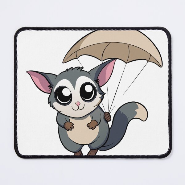 Item preview, Fluffy Sugar Glider with a Mini Parachute designed and sold by omerfdln34.