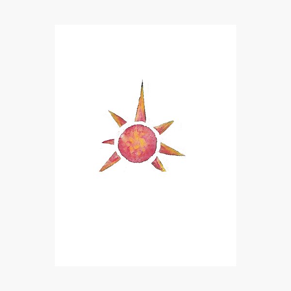 Giraffic Sun Photographic Print