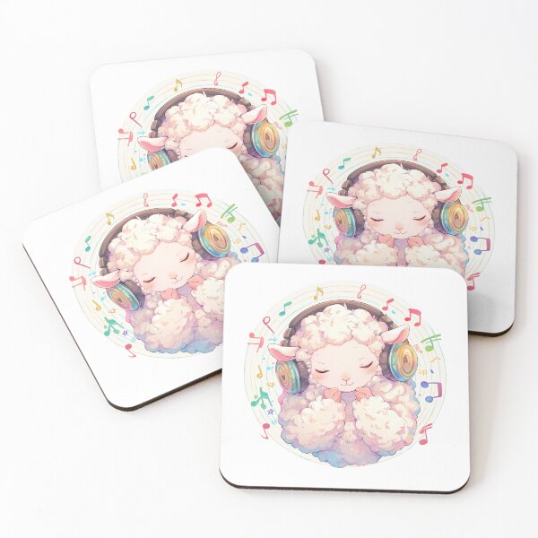 Item preview, Cute Lamb Listening to music // Loving Lamb Animal // Sheep designed and sold by SMARTKIT  DESIGNAGENCY.
