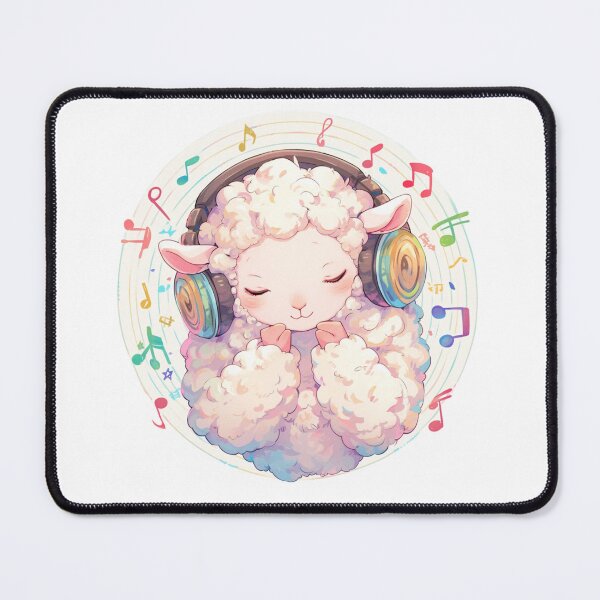 Item preview, Cute Lamb Listening to music // Loving Lamb Animal // Sheep designed and sold by SMARTKIT  DESIGNAGENCY.