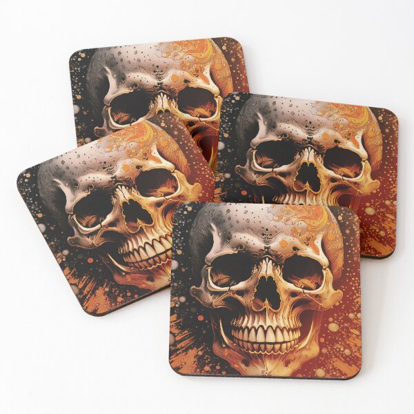 Item preview, Tattoo SKULL psychedelic explosion in space/4 designed and sold by Synthwave Poem.