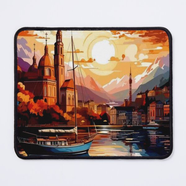 Item preview, Lucerne Switzerland Vintage Travel and Tourism Advertising Print designed and sold by posterbobs.