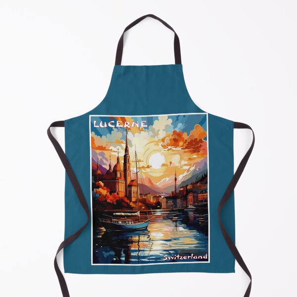 Item preview, Lucerne Switzerland Vintage Travel and Tourism Advertising Print designed and sold by posterbobs.
