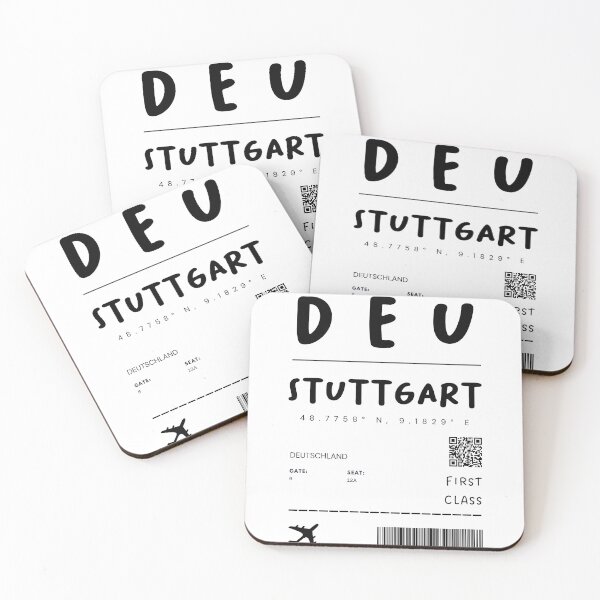 Artikelvorschau, Stuttgart | Flugticket Design | Reisen | Touristen entworfen und verkauft von RM-Journey.