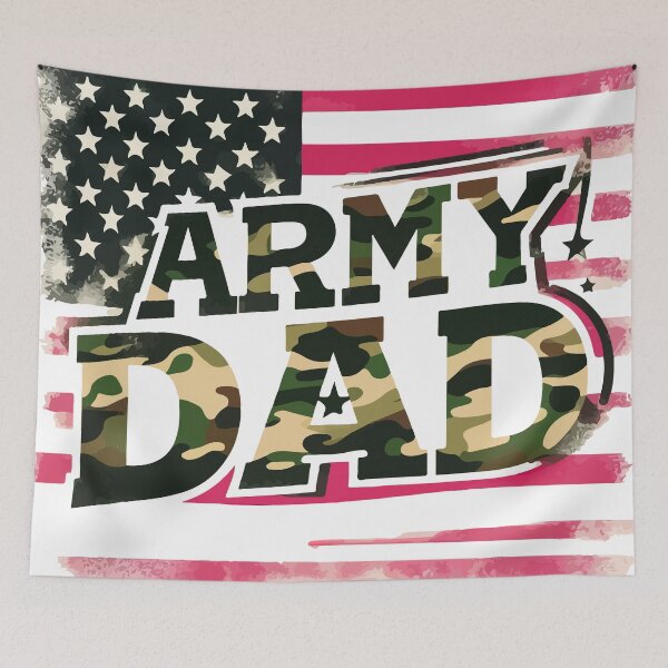 Item preview, Camo Proud Army Dad American Flag designed and sold by TomFrontierArt.