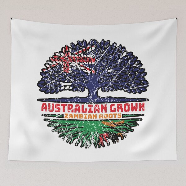 Item preview, Zambia Zambian Australian Australia Tree Roots Flag designed and sold by FlagX.